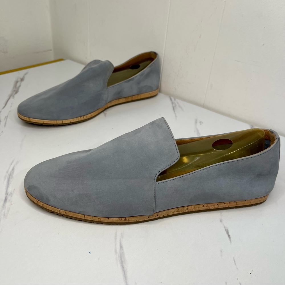AEROSOLES Light Blue Suede Slip-On Loafers Size 10.5